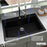 Quartz Composite Black Kitchen Sink Matte 5