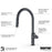 Quartz Composite Black Kitchen Sink Matte 6