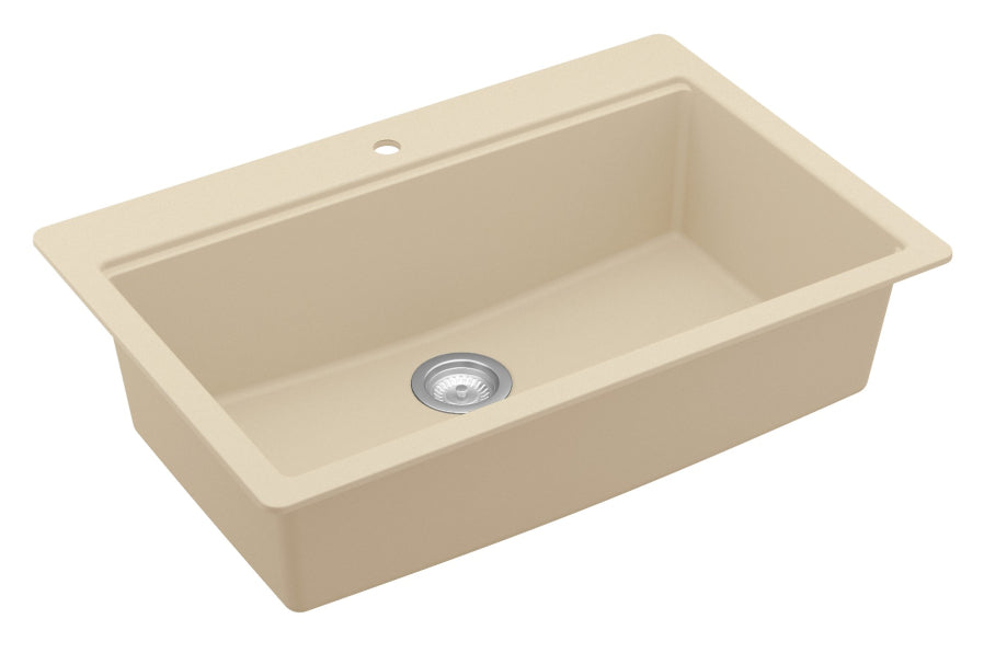 Quartz Composite Bisque Kitchen Sink Matte 3