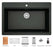 Quartz Composite Black Kitchen Sink Matte 2