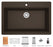Quartz Composite Brown Kitchen Sink Matte 2