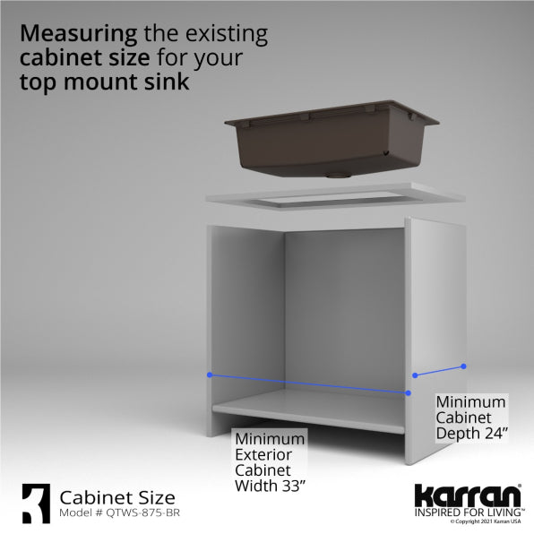 Quartz Composite Brown Kitchen Sink Matte 9