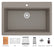 Quartz Composite Concrete Kitchen Sink Matte 2