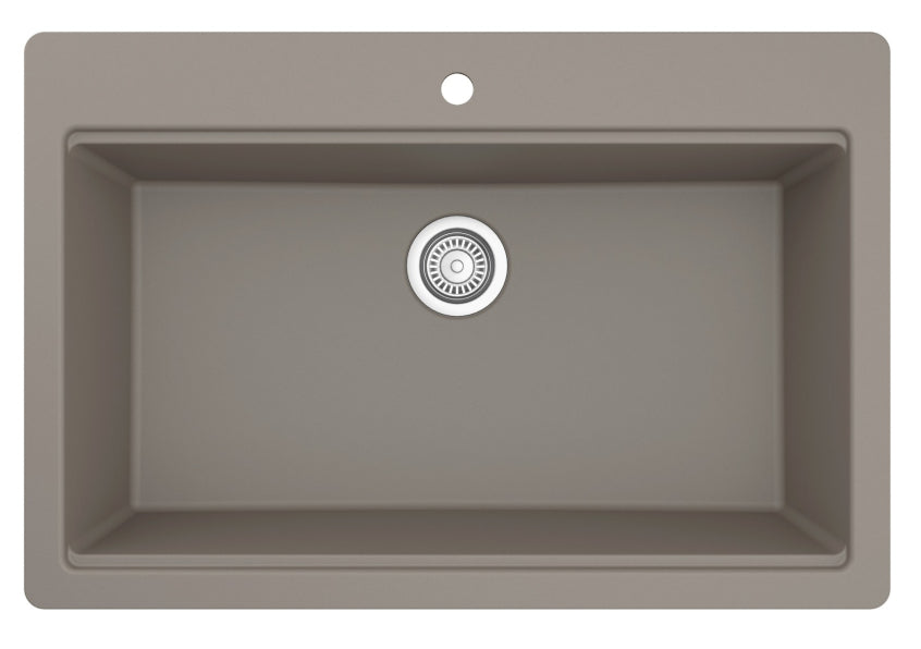 Quartz Composite Concrete Kitchen Sink Matte 3