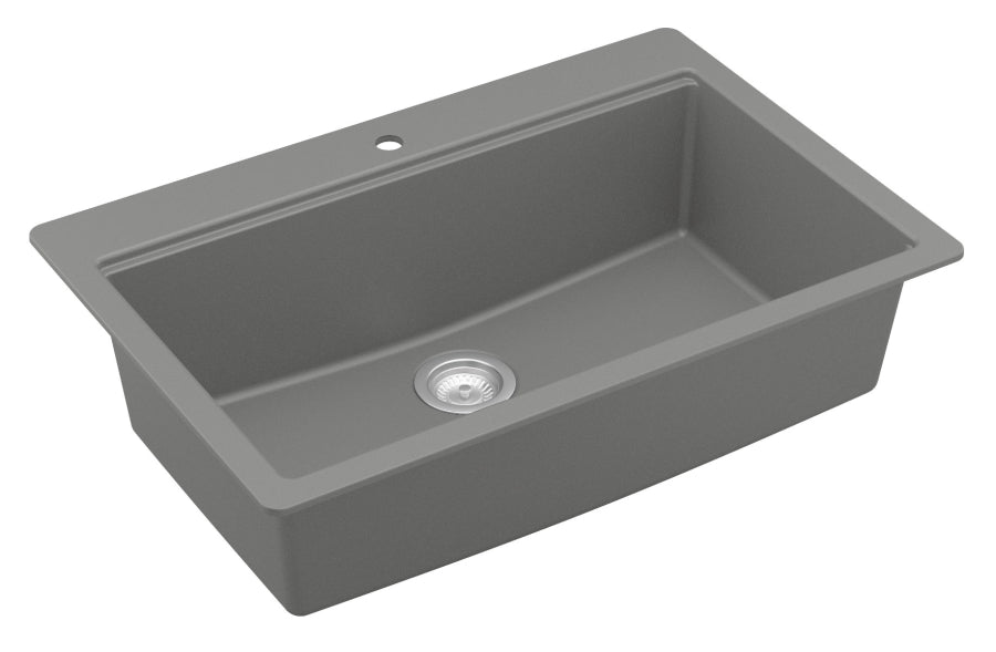 Quartz Composite Grey Kitchen Sink Matte 3