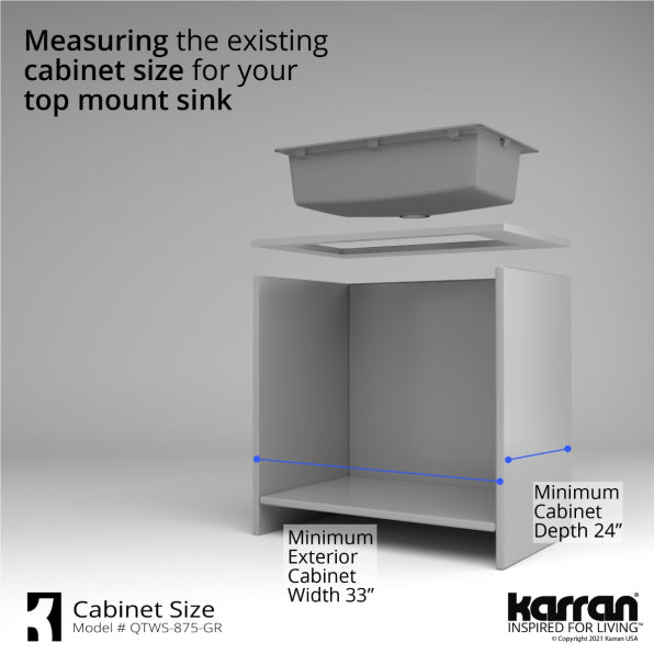 Quartz Composite Grey Kitchen Sink Matte 9