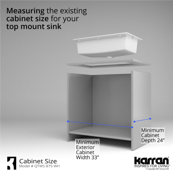Quartz Composite White Kitchen Sink Matte 10