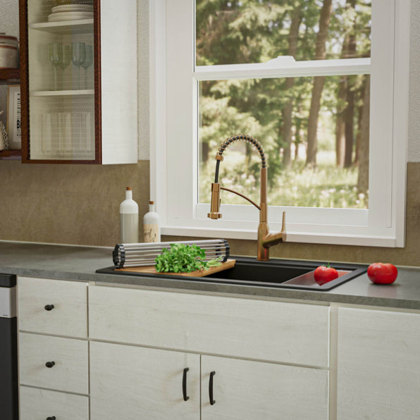 Quartz Composite Black Kitchen Sink Matte 4