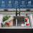 Quartz Composite Concrete Kitchen Sink Matte 5