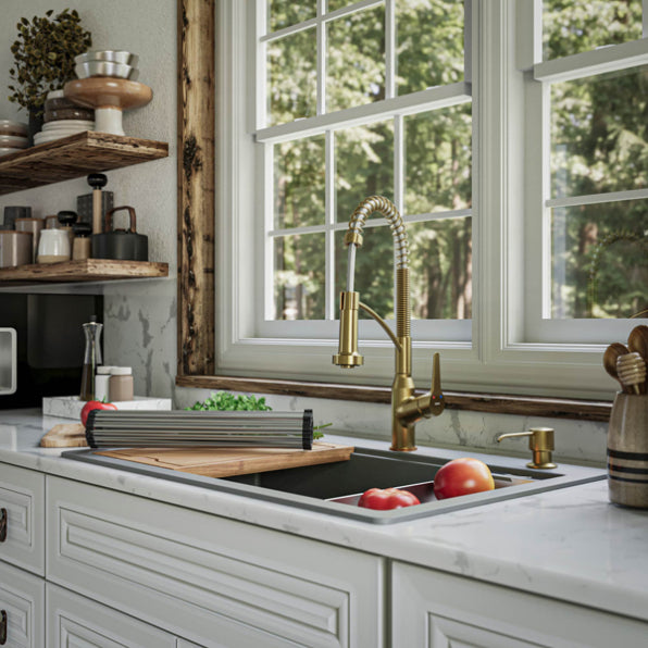 Quartz Composite Grey Kitchen Sink Matte 4