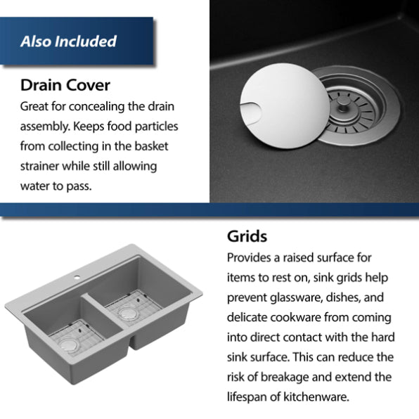 Quartz Composite Grey Kitchen Sink Matte 8