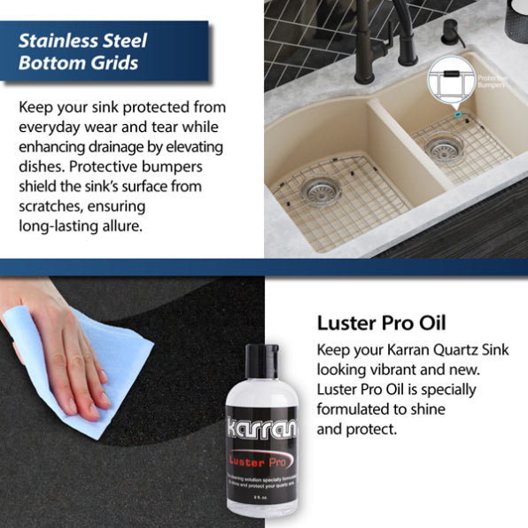 Quartz Composite Bisque Kitchen Sink Matte 10