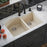Quartz Composite Bisque Kitchen Sink Matte 4