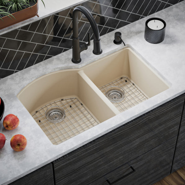Quartz Composite Bisque Kitchen Sink Matte 4
