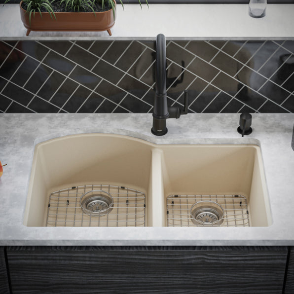 Quartz Composite Bisque Kitchen Sink Matte 5