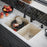 Quartz Composite Bisque Kitchen Sink Matte 7