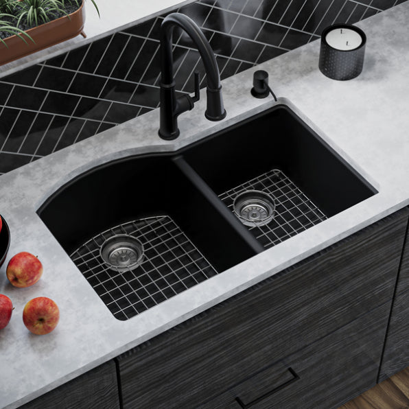 Quartz Composite Black Kitchen Sink Matte 4