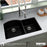 Quartz Composite Black Kitchen Sink Matte 5