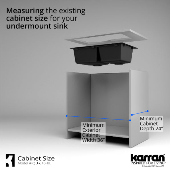 Quartz Composite Black Kitchen Sink Matte 9