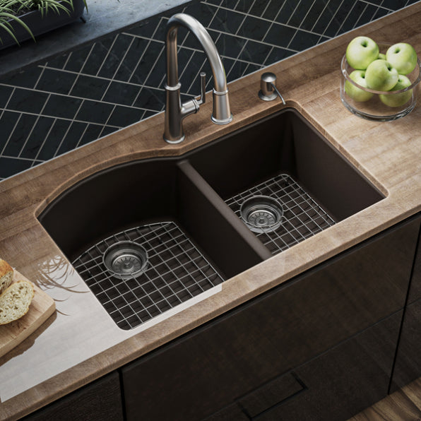 Quartz Composite Brown Kitchen Sink Matte 4