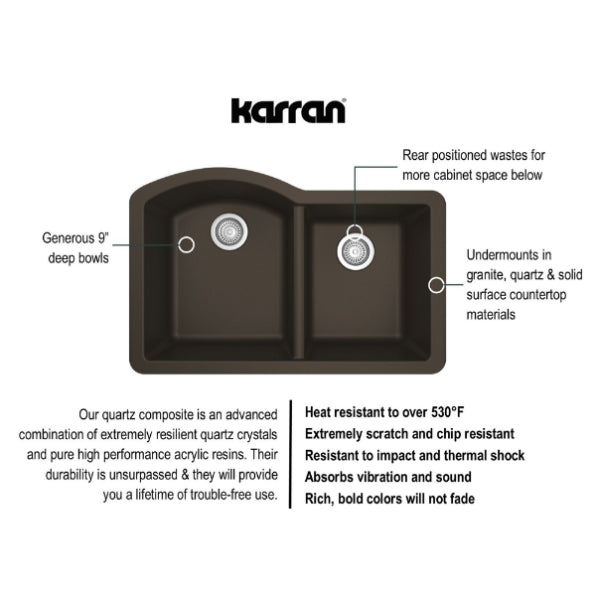 Quartz Composite Brown Kitchen Sink Matte 3