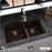 Quartz Composite Brown Kitchen Sink Matte 5