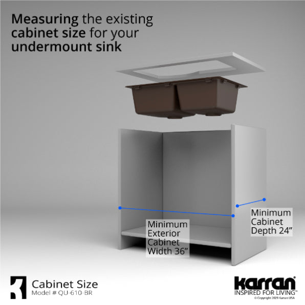 Quartz Composite Brown Kitchen Sink Matte 9