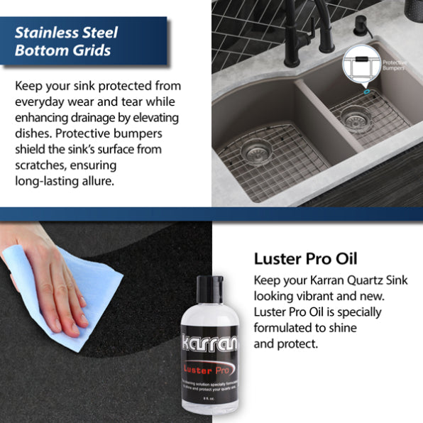 Quartz Composite Concrete Kitchen Sink Matte 9