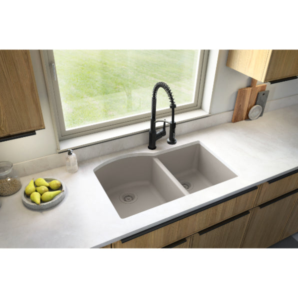 Quartz Composite Concrete Kitchen Sink Matte 4