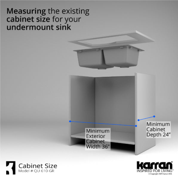 Quartz Composite Grey Kitchen Sink Matte 9