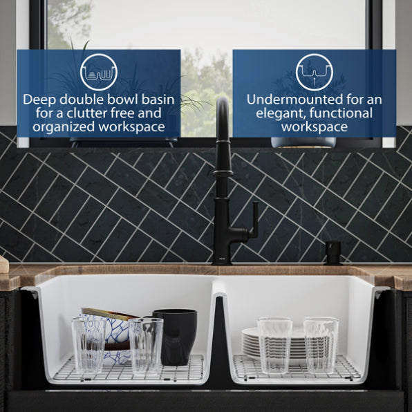 Quartz Composite White Kitchen Sink Matte 8