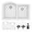 Quartz Composite White Kitchen Sink Matte 1