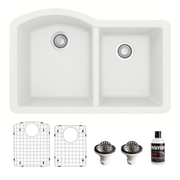 Quartz Composite White Kitchen Sink Matte 1