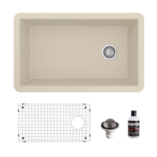 Quartz Composite Bisque Kitchen Sink Matte 1