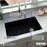 Quartz Composite Black Kitchen Sink Matte 6