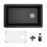 Quartz Composite Black Kitchen Sink Matte 1