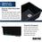 Quartz Composite Black Kitchen Sink Matte 7