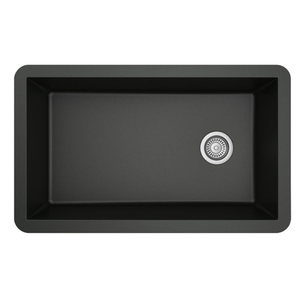 Quartz Composite Black Kitchen Sink Matte 1