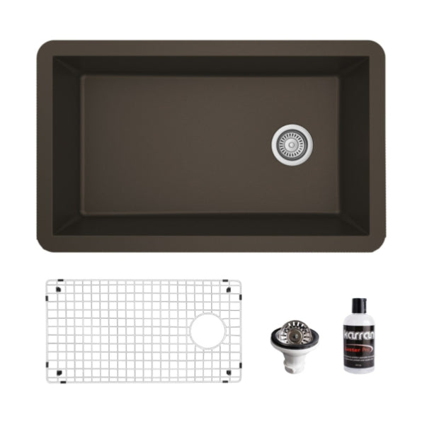 Quartz Composite Brown Kitchen Sink Matte 1
