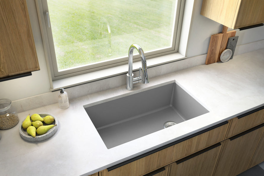 Quartz Composite Grey Kitchen Sink Matte 4