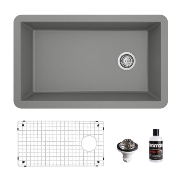 Quartz Composite Grey Kitchen Sink Matte 1
