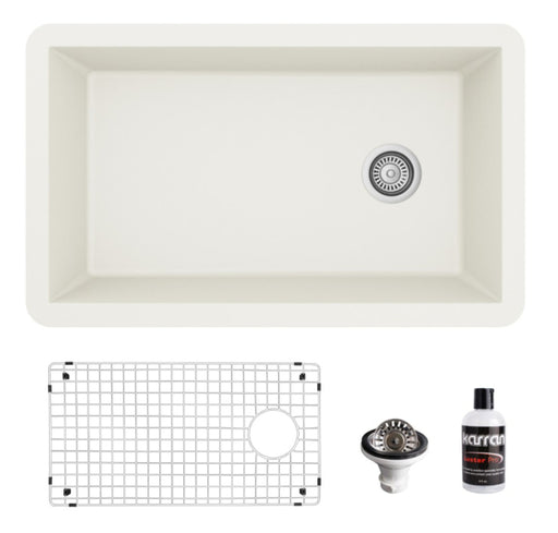 Quartz Composite White Kitchen Sink Matte 1