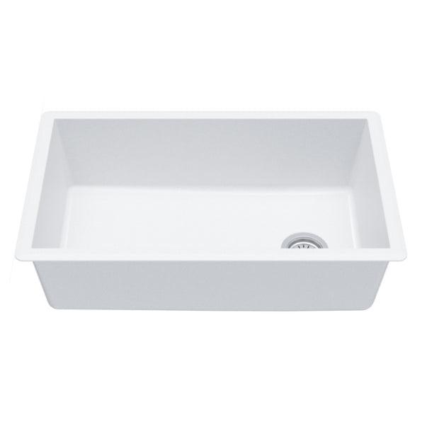 Quartz Composite White Kitchen Sink Matte 2