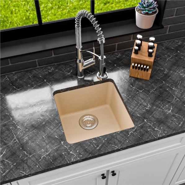 Quartz Composite Bisque Bar Sink Matte 4