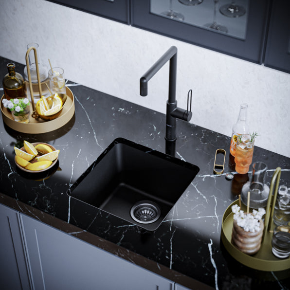 Quartz Composite Black Bar Sink Matte 4