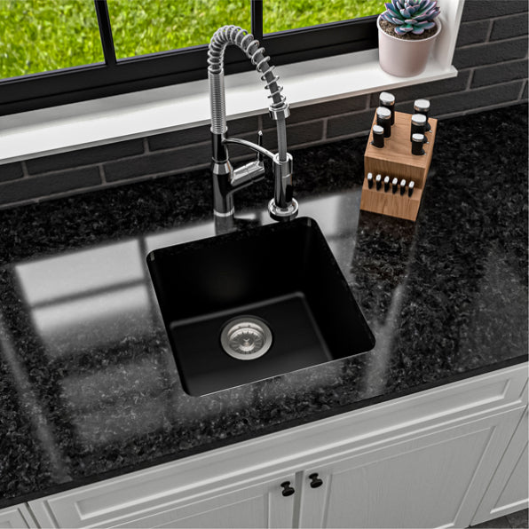 Quartz Composite Black Bar Sink Matte 5