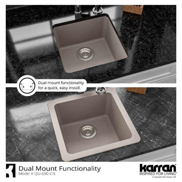 Quartz Composite Concrete Bar Sink Matte 7