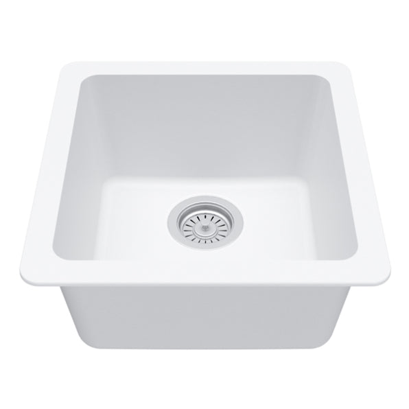 Quartz Composite White Bar Sink Matte 2