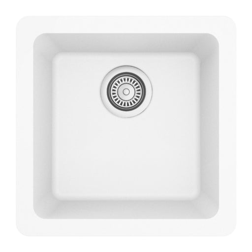 Quartz Composite White Bar Sink Matte 1