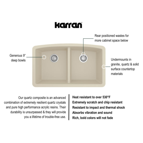 Quartz Composite Bisque Kitchen Sink Matte 3